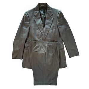Ralph Lauren Polo University Club Pinstripe Suit Charcoal Size 44/34